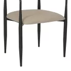 Armchair Kalone pakoworld pu in grey-beige color 56x55x78cm