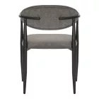 Armchair Kalone pakoworld fabric in antracite color 56x55x78cm