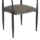 Armchair Kalone pakoworld fabric in antracite color 56x55x78cm