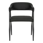 Armchair Sezan pakoworld pu in black color 56x55x78cm