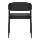 Armchair Sezan pakoworld pu in black color 56x55x78cm