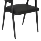 Armchair Sezan pakoworld pu in black color 56x55x78cm