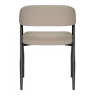 Armchair Sezan pakoworld pu in grey-beige color 56x55x78cm