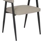 Armchair Sezan pakoworld pu in grey-beige color 56x55x78cm