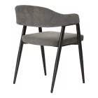 Armchair Sezan pakoworld fabric in anthracite color 56x55x78cm