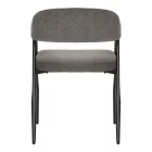 Armchair Sezan pakoworld fabric in anthracite color 56x55x78cm