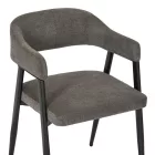 Armchair Sezan pakoworld fabric in anthracite color 56x55x78cm