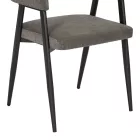 Armchair Sezan pakoworld fabric in anthracite color 56x55x78cm