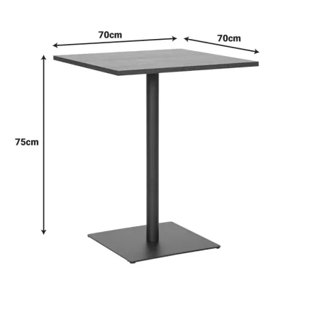 Table Nerobian pakoworld mdf in walnut color 70x70x75cm