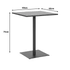 Table Nerobian pakoworld mdf in sonoma color 60x60x75cm