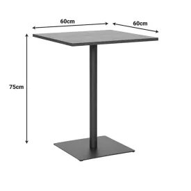 Table Nerobian pakoworld mdf in sonoma color 60x60x75cm
