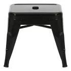 Stool Utopia pakoworld metal in black color 35x35x31cm