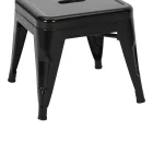 Stool Utopia pakoworld metal in black color 35x35x31cm