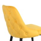 Zedna chair pakoworld yellow velvet with black metal legs 51x58x84cm