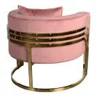 Roblu pakoworld armchair gold metal and velvet in rotten apple 72x77.4x70cm