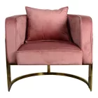 Roblu pakoworld armchair gold metal and velvet in rotten apple 72x77.4x70cm