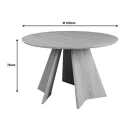 Bibble table pakoworld mdf in walnut shade D120x76cm