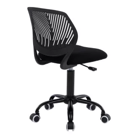  Kid's office chair Kador pakoworld fabric mesh in black color 52x52x72-84cm