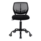 Kid's office chair Kador pakoworld fabric mesh in black color 52x52x72-84cm