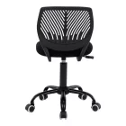 Kid's office chair Kador pakoworld fabric mesh in black color 52x52x72-84cm