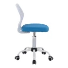 Kid's office chair Kador pakoworld fabric mesh in blue-white color 52x52x72-84cm
