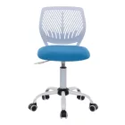 Kid's office chair Kador pakoworld fabric mesh in blue-white color 52x52x72-84cm