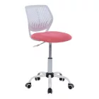 Kid's office chair Kador pakoworld fabric mesh in pink-white color 52x52x72-84cm