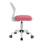 Kid's office chair Kador pakoworld fabric mesh in pink-white color 52x52x72-84cm