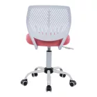 Kid's office chair Kador pakoworld fabric mesh in pink-white color 52x52x72-84cm