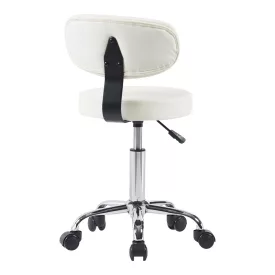   Mafeshi pakoworld pu office-work chair on wheels in white shade 45x44x70-82cm