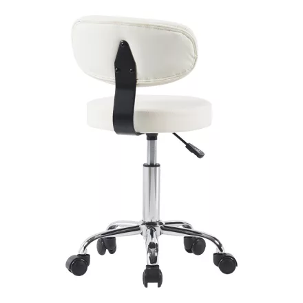 Mafeshi pakoworld pu office-work chair on wheels in white shade 45x44x70-82cm