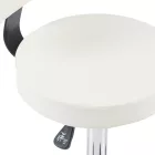 Mafeshi pakoworld pu office-work chair on wheels in white shade 45x44x70-82cm