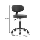Mafeshi pakoworld pu office-work chair on wheels in white shade 45x44x70-82cm