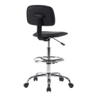 Icina pakoworld pu office-work chair on wheels in black shade 58x54x102-123cm