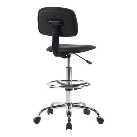 Icina pakoworld pu office-work chair on wheels in black shade 58x54x102-123cm