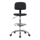 Icina pakoworld pu office-work chair on wheels in black shade 58x54x102-123cm