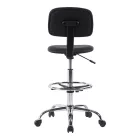 Icina pakoworld pu office-work chair on wheels in black shade 58x54x102-123cm