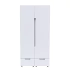 Double Wardrobe Afina pakoworld mdf in white glossy color 100x57x213cm