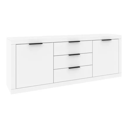 Doha pakoworld buffet in white color 210x45x80.5cm