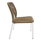 Aluminum chair Norture pakoworld stackable white frame-natural rattan 46.5x63x82cm