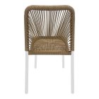 Aluminum chair Norture pakoworld stackable white frame-natural rattan 46.5x63x82cm