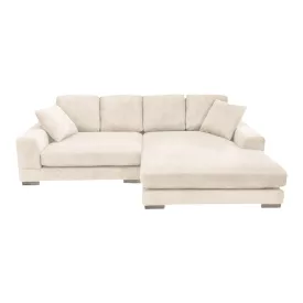 Reversible sofa Cornerdo pakoworld beige fabric 265x175x85cm