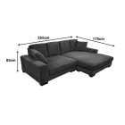 Reversible sofa Cornerdo pakoworld beige fabric 265x175x85cm