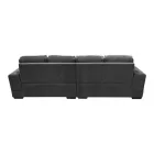 Reversible sofa Cornerdo pakoworld fabric in dark grey color 265x175x85cm