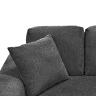 Reversible sofa Cornerdo pakoworld fabric in dark grey color 265x175x85cm