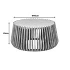 Coffee table Mable pakoworld mango wood in natural color and marble look surface D80x45cm