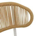 Aluminum-pe rattan chair Agus pakoworld stackable in white shade 55x63x77cm