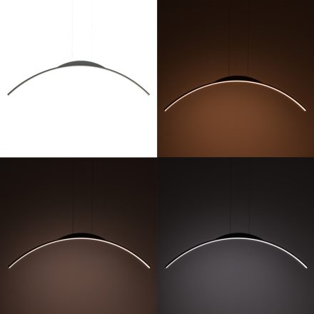 Ceiling luminaire led Ledo pakoworld metal in black color 120cm