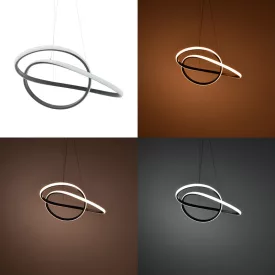 Ceiling led light Loper pakoworld metal in black color 55cm