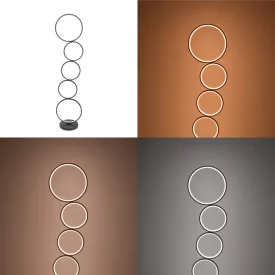   Floor lamp Chemal pakoworld led metal in black color D30x130cm